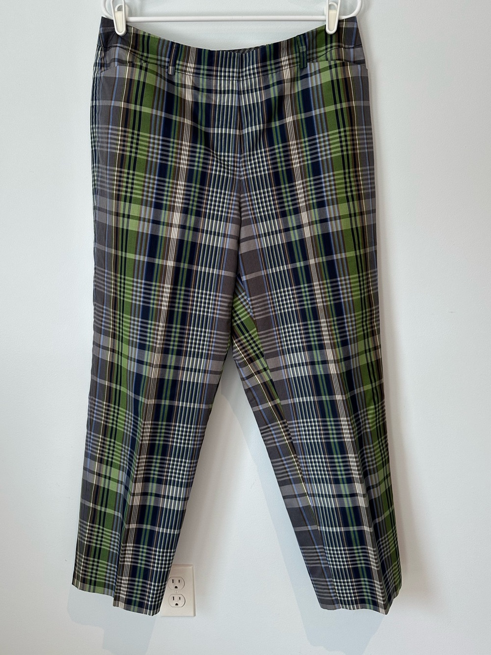 Talbots Silk Plaid Pants 14